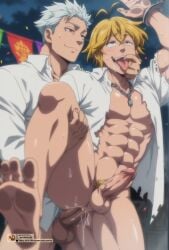 ai_generated ban_(nanatsu_no_taizai) bara gay kl_99 male male/male male_only meliodas muscle muscular_male nanatsu_no_taizai sex the_seven_deadly_sins yaoi