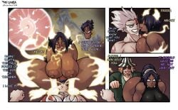 bleach commission dark_skin female franchico1994 interracial male milf original original_character shihouin_yoruichi shihouin_yuushirou tagme urahara_kisuke