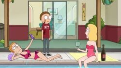 beth_smith bikini milf morty_smith official_animation official_art rick_and_morty sound summer_smith swimsuit tagme video