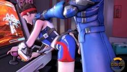 3d alternate_costume animated ass brown_hair bubble_butt buttjob curvy dat_ass erection female male no_sound overwatch penis short_hair soldier_76 source_filmmaker straight strike_commander_morrison tracer track_and_field_tracer video_games voluptuous video wide_hips xshdw