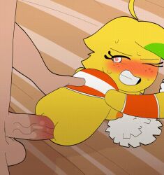 animated food_creature gif lemany_(lemondiamond42) lunny_sketch original original_character stomach_bulge