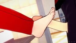 1boy1girl blowjob boobs_out breasts cum cum_drip cum_in_mouth cum_in_pussy cum_on_face feet_on_face feet_on_penis feet_up foot_fetish foot_lick footjob grabbing_hair kasane_teto legs_up mesmerizer_teto open_mouth public red_hair red_nails soles sparkling_eyes tagme video