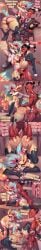 1boy 1girls abs ai_generated balls bare_arms bare_breasts bare_legs bare_shoulders bare_thighs big_balls big_breasts big_penis blitzo_(helluva_boss) blush cocky69 color comic_strip cum cum_in_pussy cum_inside cumming cumming_while_penetrating demon demon_boy demon_horns demon_tail english_text female fox_ears fox_girl fox_tail helluva_boss hi_res huge_cock imp large_breasts looking_at_another male male/female massive_penis muscles muscular muscular_male nipples nude nude_female nude_male pussy queen_bee-lzebub_(helluva_boss) smug smug_face text thick_thighs