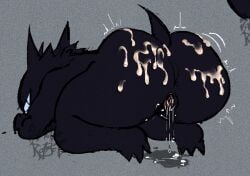 1boy 1boy1girl 1girls accurate_body_type anthro_female ass ass_focus ass_up bodily_fluids chubby chubby_female cum cum_on_ass cumshot dat_ass face_down_ass_up fat fat_ass female_anthro female_focus generation_1_pokemon gengar gray_background human_on_anthro human_on_pokemon humanoid large_ass large_butt large_thighs leaking leaking_pussy looking_at_partner looking_back male_on_anthro more_at_source pokemon pokemon_(species) pokemon_rgby pokephilia purple_fur red_eyes shaking shaking_ass shaking_butt showing_ass smile smiling smiling_at_partner sunnova_robot thick thick_ass thick_cum thick_legs thick_thighs viewer_pov visible_anus wide_hips