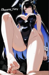 ai_generated barefoot bunny_girl bunnysuit cum_on_foot elkazama_yumi femdom footjob narissa penis ravencroft smirk