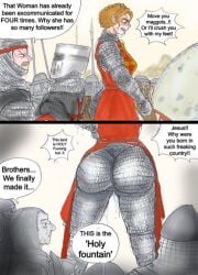 2d 2d_(artwork) armor armored_female ass big_ass butt chainmail comic comics female female_knight knight looking_at_ass meme oc skin_tight_outfit valkyrie