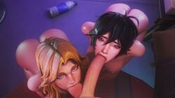 3d balls_sucking blowjob blowjob_pov double_fellatio fellatio invisible_woman invisible_woman_(marvel_rivals) jubilee_(marvel_rivals) male_pov sagestaff sound sue_storm tagme video