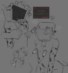 cow_ears cow_print_bikini deltarune ear_tag lactation milking milking_machine tenna_(deltarune) undertale_(series)