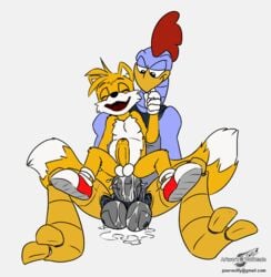 anal balls cum cum_in_ass foreskin gay male penis robot scratch_(sonic) sonic_(series) tails uncut wolfblade