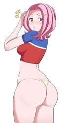 1girls ass ass_focus brown_eyes digimon digimon_adventure_02 female female_focus female_only mimi_tachikawa pabsmikan pink_hair tagme