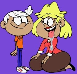 1boy 1girls animated_gif blonde-haired_female blonde_hair gif licking_face lincoln_loud mother_and_child mother_and_son mother_and_son_(lore) nickelodeon rita_loud saliva saliva_on_tongue the_loud_house tongue tongue_out white_hair