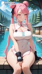 1girls 2026 ai_assisted ai_generated anime beach blue_sky boobs breasts bust china_dress chinese_clothes cityscape double_bun dress earrings fingerless_gloves gloves hi_res high_quality high_resolution highres long_hair patreon patreon_username pelvic_curtain pink_hair pool river sky skypassion solo stable_diffusion tao_yuifa tensei_shitara_dai_nana_ouji_dattanode,_kimamani_majutsu_o_kiwamemasu tits water watermark