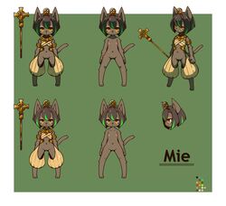 black_hair brown_eyes feline flat_chested furry omunikin two_tone_hair