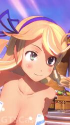 10_seconds 1girls 2025 3d 9:16 animated artist_name bikini blonde_hair bouncing_breasts breast_expansion breast_physics breasts green_eyes gtscasey hair_ribbon heart-shaped_pupils huge_breasts in-game_background katsuragi_(senran_kagura) long_hair looking_at_viewer marvelous mp4 senran_kagura shorter_than_10_seconds shorter_than_30_seconds smile sound sound_effects tagme vertical_video video watermark