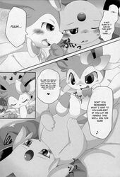 2015 censored comic eeveelution english_text espeon itameshi male nintendo pokemon pokemon_(species) sylveon tagme text yaoi