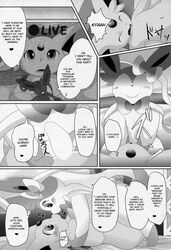 2015 censored comic eeveelution english_text erection espeon itameshi male nintendo penis pokemon pokemon_(species) sylveon tagme text yaoi