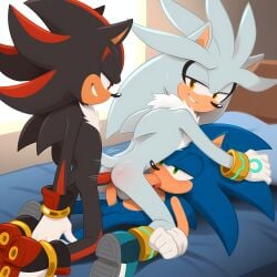 ai_generated bed cock gay group group_sex hedgehog male male/male oral sex shadow_the_hedgehog silver_the_hedgehog sonic_(series) sonic_the_hedgehog sonic_the_hedgehog_(series) threesome