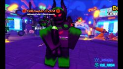 1boy 3d animated black_cock black_penis cock cum dominus halloween jerking ktiiejiju_(artist) male red_eyes roblox roblox_avatar roblox_game robloxian solo_male tagme telanthric toilet_tower_defense video