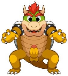 1boy big_penis bowser erect_penis erection male male_only mario_(series) nintendo non-human non-human_head non-human_only pixel_art restrainederror