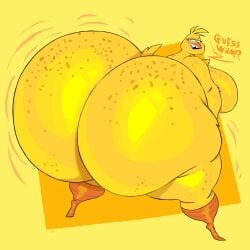 1girls anthro ass ass_bigger_than_head ass_bigger_than_torso avian big_ass big_breasts bottom_heavy breasts bubble_butt chica_(fnaf) dat_ass fat_ass female female_only five_nights_at_freddy's freckles huge_ass hyper hyper_ass large_ass massive_ass nude nude_female png schplingnops thick_ass thick_thighs thunder_thighs wide_hips