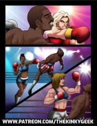 apollo_creed beatdown beaten boxing boxing_gloves carl_weathers dark-skinned_female dark-skinned_male dark_skin female female_domination femdom human human_female human_male indoors interracial light-skinned_female light_skin male male/female mixedfighting raceplay rocky the_kinky_geek thekinkygeek wrestling