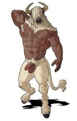 abs absurd_res alpha_channel anthro armpit_hair balls biceps body_hair bovid bovine braided_hair cattle chest_hair deltoids european_mythology flaccid front_view genitals greek_mythology hair hair_over_eyes hand_behind_back hi_res hooves long_hair male mammal manly minotaur muscular muscular_arms muscular_legs muscular_thighs mythology nipples nude obliques pecs penis pubes roamingthrough shadow simple_background solo standing transparent_background triceps white_hair