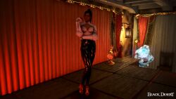 3d arab_female arabian_female bdo beurette bisexual black_desert black_desert_online black_hair commentary_request daddy_kink dark-skinned_female degradation exposed french_arab game_screenshot humiliation irl_character latex_leggings leggings sexslave shiny_leggings submissive yourbdoslave