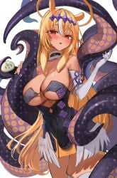 1girls blush breasts hololive large_breasts looking_at_viewer tagme tentacle