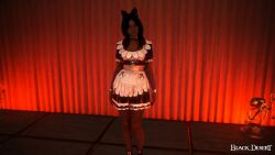 3d arab_female arabian_female bdo beurette bisexual black_desert black_desert_online black_hair commentary_request daddy_kink dark-skinned_female degradation exposed fishnets french_arab fucktoy game_screenshot humiliation irl_character maid_uniform sexslave submissive yourbdoslave