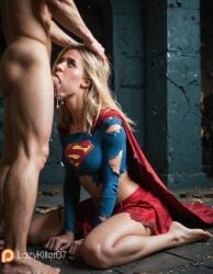 1girl1boy ai_generated barefeet blowjob blowjob_face breasts cape capture captured captured_girl captured_heroine captured_superheroine cum_in_mouth cum_in_penis dc dc_comics dc_super_hero_girls deepthroat defeated defeated_heroine erect_penis face_fucking fellatio huge_cock kneeling lazykiller07 lean_body penis_in_mouth slim_waist super_girl supergirl superheroine thighs wide_hips