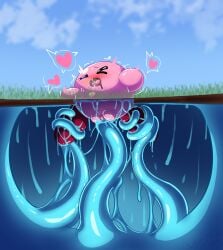 blue_background blue_tentacles cloud feet female grass heart heart_symbol kirby kirby_(series) nixkirb18 penetration pink_body pink_skin pussy rape red_feet rule_63 sex shaded simple_background sky tentacle tentacle_rape tentacle_sex vaginal_penetration waddling_head