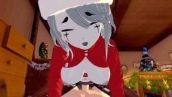 1boy 1girls 3d abibyama animated belly_button black_sclera christmas christmas_clothing christmas_decorations christmas_lights christmas_ornaments christmas_outfit christmas_tree cowgirl_position cum cum_inside el_joshypoonsfw facial_markings female female_focus first_person_view grey_skin horn inverted_nipples koikatsu large_breasts male moaning navel pale-skinned_female pale_skin penis pink_eyes pov scratch-key sex sound sound_effects tagme vaginal_penetration vaginal_sex video white_hair