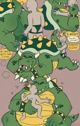 1boy 1other 2023 ambiguous_gender anal anal_sex anon anonymous anthro anus armband balls barefoot belly big_belly black_text bowser crown crown_only digital_drawing_(artwork) digital_media_(artwork) dildo duo english_description english_text face_lick faceless_ambiguous faceless_character faceless_human faceless_male fat fat_belly fat_male feet foreskin forked_tongue furry furry_male genitals green_anus green_balls green_body green_penis green_shell green_skin grey_background headgear headgear_only heart_symbol hi_res human human_on_anthro interspecies king king_koopa koopa larger_male licking male male/ambiguous male_penetrated mammal mario_(series) nintendo obese obese_anthro obese_male object_in_ass open_mouth overweight overweight_anthro overweight_male penetration penis pink_tongue reptile royalty scalie sex sex_toy sex_toy_in_ass sex_toy_insertion sharp_teeth shell signature simple_background size_difference speech_bubble spiked_armband spikes strap-on strapon strapon_sex submissive submissive_anthro super_mario_bros_super_show talking_to_another talking_to_partner teeth text the_super_mario_bros._super_show! tongue toying_partner vvondermoon white_speech_bubble yellow_belly yellow_sclera yellow_speech_bubble yellow_spikes
