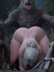 1boy 1girls 3d 3d_animated animal_genitalia animated anthro anthro_dominating_human anthro_on_human anthro_penetrating anthro_penetrating_female anthro_penetrating_human ass balls ballsack big_ass big_balls big_butt big_thighs blender canid canine canine_on_human canis cd_projekt_red ciri clothing curvy curvy_figure defeated defeated_heroine doggy_style fangs female female_focus gif human_on_anthro interspecies knot light-skinned_female light_skin longer_than_30_seconds male male_anthro/female_human mascara meis3d monster morkvarg muscular muscular_male naked naked_female nude nude_female penetration realistic scar sex shorter_than_one_minute spread_legs standing_69_position sword tagme teratophilia the_witcher_(series) the_witcher_3:_wild_hunt throat_penetration thrusting tongue tongue_out werewolf white_hair wide_hips wolf
