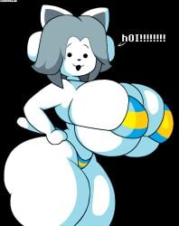 temmie from undertale by woodsglue
