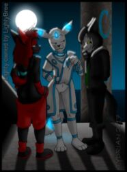 anthro canine clothed clothing collar eeveelution female fur furry furry_only group hair imminent_sex lighty male mammal mighteyenna night nintendo pokemon pokemon_(species) presenting princess pussy robing royal royalty seductive smile temporal tydrian umbreon undressing video_games white_fur zoroark