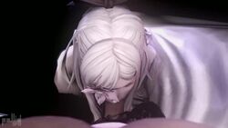 1boy 1girls 3d animated blowjob deepthroat drakengard_3 fellatio female gagging large_penis long_hair oral pale_skin pallidsfm penis pink_eyes pov sound suck sucking tagme uncensored video white_hair zero_(drag-on_dragoon) zero_(drakengard)