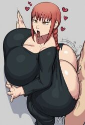 1boy 1girls against_wall ahe_gao ahegao_face ai_generated ambiguous_penetration ass booty breasts breasts_bigger_than_head bubble_butt chainsaw_man cleavage dumptruck_ass dumptruck_booty dumptruck_butt fat_ass giant_ass giant_breasts gigantic_ass gigantic_breasts hands_against_wall hips hips_wider_than_shoulders huge_ass huge_breasts large_ass large_breasts lubbasdump makima_(chainsaw_man) midriff neutral_expression red_hair rough_sex sex sex_from_behind size_difference smile smiling standing_sex thick_ass thick_thighs thighs tongue tongue_out wide_hips