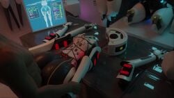 1boy1girl 3d ambiguous_penetration animated detachable_limbs detached_head disassembled female gif glados glados_(humanoid) headless maledom portal_(series) pussy questionable_consent robot robot_girl robot_gore screen_face short_video shorter_than_10_seconds sound tagme video