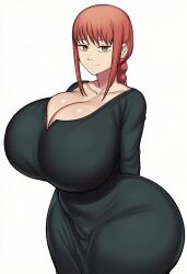 ai_generated ass booty breasts breasts_bigger_than_head chainsaw_man cleavage dumptruck_ass dumptruck_booty dumptruck_butt giant_ass giant_breasts gigantic_ass gigantic_breasts hips hips_wider_than_shoulders huge_ass huge_breasts large_ass large_breasts lubbasdump makima_(chainsaw_man) midriff neutral_expression red_hair size_difference smile smiling thick_ass thick_thighs thighs wide_hips