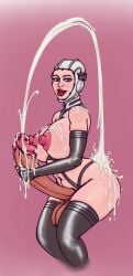 1futa blue_eyes break_the_internet cum cum_on_ass cum_on_breasts cum_on_penis cum_on_self cumshot cyborg dickgirl fingerless futanari harness hyper hyper_penis intersex latex latex_clothing latex_gloves latex_thighhighs lightskin lipstick long_gloves long_penis looking_at_viewer masterchefguy masturbation meme painted_nails simple_background thick_ass thick_thighs thigh_highs