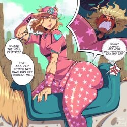 1femboy 2boys butt_crush butt_smother dialogue femboy gay giant giant_ass giant_femboy giant_male gyro_zeppeli huge_ass johnny_joestar jojo's_bizarre_adventure macro macro_male male_only micro moth_maid pink_clothing slow_dancer_(jjba) steel_ball_run tagme text text_bubble tiny_male unaware_buttcrush yaoi