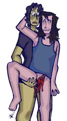 2boys blood bottomless creepy_guy_(no,_i'm_not_a_human) cuntboy duo kappi0 loaltoff male male_only no,_i'm_not_a_human period period_blood period_sex pussy sex strap-on tagme tdick trans trans_man transgender transgender_male transgender_man transman vaginal_penetration wireface_(no,_i'm_not_a_human)