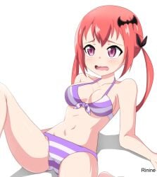 1girls 2d 2d_(artwork) 2d_artwork arm_support average_breasts bare_arms bare_belly bare_chest bare_hands bare_hips bare_knees bare_legs bare_midriff bare_navel bare_shoulders bare_skin bare_thighs belly belly_button bikini bikini_bottom bikini_only bikini_top blush blush_face blushing_female blushing_lines breasts cleavage collarbone digital digital_art digital_drawing digital_drawing_(artwork) digital_media digital_media_(artwork) elbows embarrassed embarrassed_expression embarrassed_female exposed_arms exposed_belly exposed_chest exposed_hips exposed_legs exposed_midriff exposed_navel exposed_shoulders exposed_skin exposed_thighs female female_focus female_only flustered flustered_female front-tie_bikini front-tie_bikini_top gabriel_dropout groin hair_between_eyes halterneck high_resolution highres knee_up knees lean_figure leg_up legs_apart legs_spread long_hair medium_breasts midriff narrow_waist navel purple-eyed_female purple_bikini purple_bikini_bottom purple_bikini_top purple_eyes purple_swimsuit purple_swimwear reclining reclining_pose red-haired_female red_hair rinine satanichia_kurumizawa_mcdowell shoulders simple_background slender_body slender_waist slim_waist solo spread_legs spreading_legs spreading_thighs string_bikini swimsuit swimwear thighs upper_body white_background white_bikini white_bikini_bottom white_bikini_top white_swimsuit white_swimwear