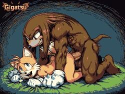 ai_assisted ai_generated anal_sex animated animation furry furry_only gay gay_sex gigatsu knuckles_the_echidna limited_palette muscular muscular_male penis penis_in_ass pixel_animation pixel_art sega side_view size_difference sonic_(series) sonic_the_hedgehog_(series) tails_the_fox twitching