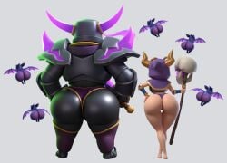 6+girls 7girls ai_assisted ai_generated armor armored_female ass ass_focus bare_ass barefoot bat bat_wings bats_(clash_royale) bigger_female clash_(series) clash_royale clothed clothed_female clothing evolution_bats_(clash_royale) evolution_pekka_(clash_royale) evolution_witch_(clash_royale) facing_away female_feral feral flying hand_on_ass hand_on_hip light-skinned_female light_skin littlebigdih looking_forward metallic_body panties pekka_(clash_of_clans) pekka_(clash_royale) purple_eyes purple_panties purple_skin robot robot_girl robot_humanoid smaller_female staff supercell sword weapon white_background witch witch_(clash_of_clans) witch_(clash_royale)