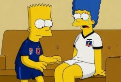 ai_generated animated bart_simpson blue_hair crying imminent_incest imminent_sex marge_simpson mother_and_son removing_clothing sound the_simpsons video
