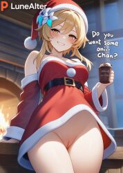 lumine (genshin impact) from christmas by lunealter