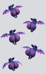5girls ai_assisted ai_generated animal ass ass_focus bat bats bats_(clash_royale) clash_(series) clash_royale evolution_bats_(clash_royale) female_feral feral flying littlebigdih pov pov_male purple_skin sexy smaller_female smile smile_at_viewer supercell white_background