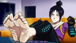 ai_generated foot_fetish kiryu-sketchbook klumnik wraith_(apex_legends)